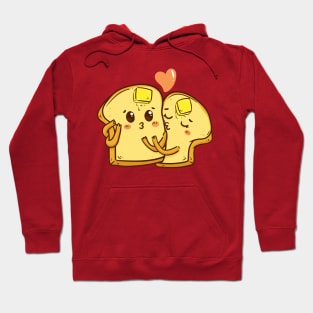 Cute Toast Couple - National Kissing Day gift Hoodie